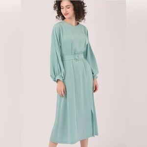 EUC CLOSET London MINT KIMONO MIDI DRESS